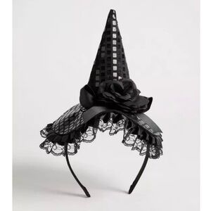 Torrid NEW Witch Hat Headband Floral Lace Halloween Hair Band